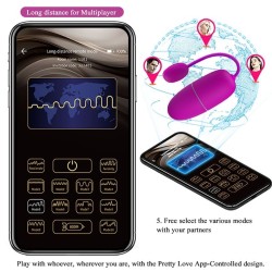 oeuf vibrant nymphe app contrôlé violet