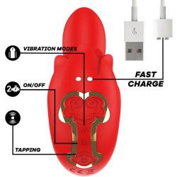 selena stimulateur vibrant + tapping rouge