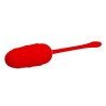 oeuf vibrant  texture marine rechargeable rouge