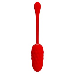 oeuf vibrant  texture marine rechargeable rouge