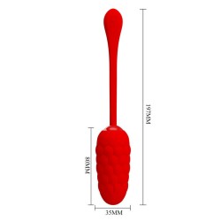 oeuf vibrant  texture marine rechargeable rouge