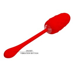 oeuf vibrant  texture marine rechargeable rouge