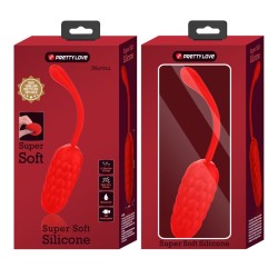 oeuf vibrant  texture marine rechargeable rouge