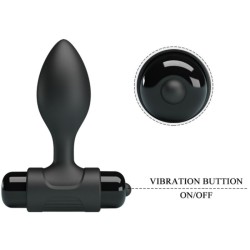 vibra butt 10 vibrations plug anal noir