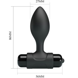 vibra butt 10 vibrations plug anal noir