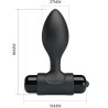 vibra butt 10 vibrations plug anal noir