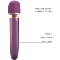 masseur 7 modes de vibration violet