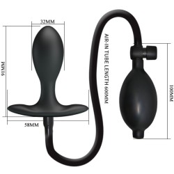 plug anal gonflable noir