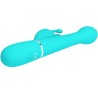 vibrateur dejon rabbit 3 en 1 multifonction vert aqua