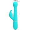 vibrateur dejon rabbit 3 en 1 multifonction vert aqua