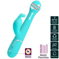 vibrateur dejon rabbit 3 en 1 multifonction vert aqua