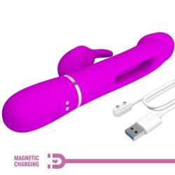 vibrateur dejon rabbit 3 en 1 multifonction  fucsia