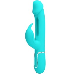 vibrateur dejon rabbit 3 en 1 multifonction vert aqua
