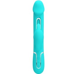 vibrateur dejon rabbit 3 en 1 multifonction vert aqua