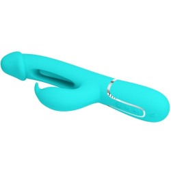 vibrateur dejon rabbit 3 en 1 multifonction vert aqua