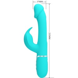 vibrateur dejon rabbit 3 en 1 multifonction vert aqua