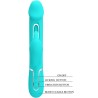 vibrateur dejon rabbit 3 en 1 multifonction vert aqua