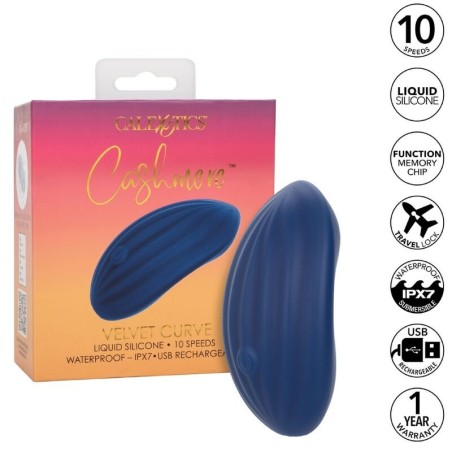 cashmere velours curve bleu