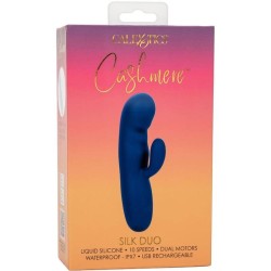 cashmere duo soie bleu