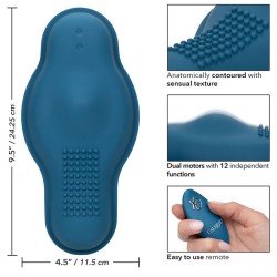rider massager double moteur télécommande bleu