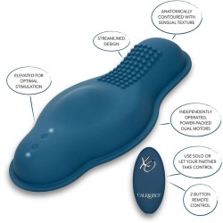 rider massager double moteur télécommande bleu