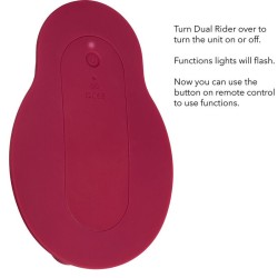rider massager double moteur télécommande rouge