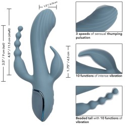 vibrateur triple ecstasy gris