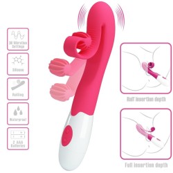 vibrateur et stimulateur 30 vitesses rose