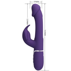 vibrateur multifonction 3 en 1 kampas rabbit avec langue violet