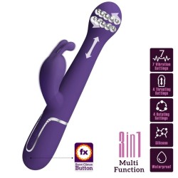 dejon vibrateur rabbit 3 en 1 multifonction violet