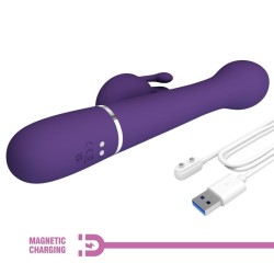 dejon vibrateur rabbit 3 en 1 multifonction violet