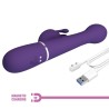 dejon vibrateur rabbit 3 en 1 multifonction violet