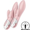 air pump bunny 3 vibrateur gonflable lapin rose