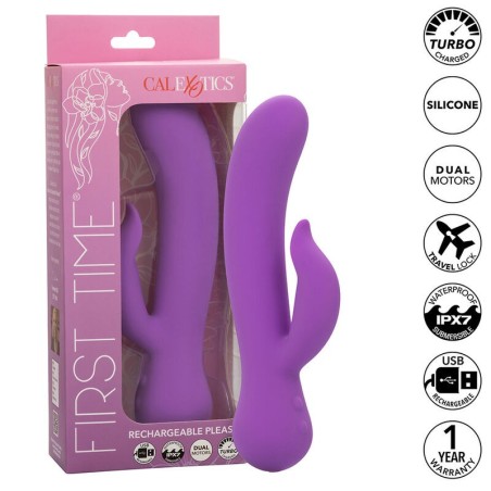first time vibrateur pleaser rechargeable violet