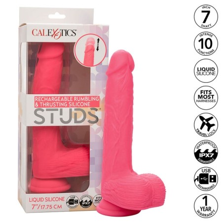 studs vibrateur réaliste 10 vibrations rose