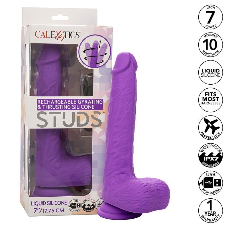 studs vibrateur rechargeable et rotatif 10 vibrations violet studs vibrateur rechargeable et rotatif 10 vibrations violet
