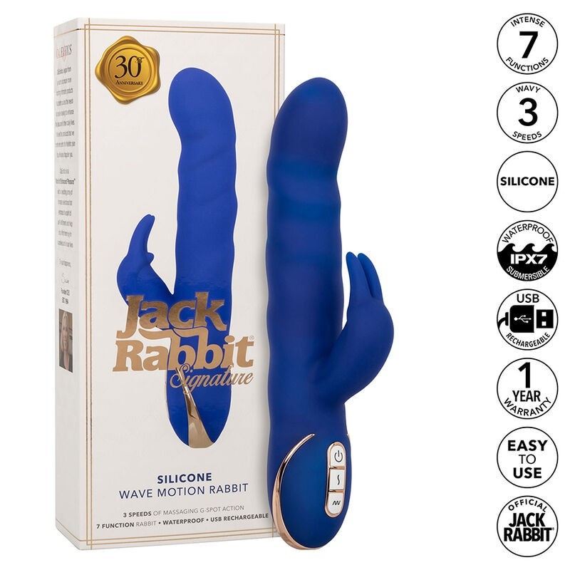 jack rabbit vibrateur wave motion bleu jack rabbit vibrateur wave motion bleu