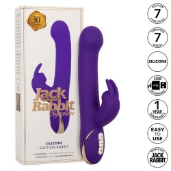 jack rabbit vibrateur et stimulateur 7 niveaux de vibration et ondes stimulantes bleu