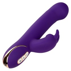 jack rabbit vibrateur et stimulateur 7 niveaux de vibration et ondes stimulantes bleu