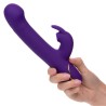 jack rabbit vibrateur et stimulateur 7 niveaux de vibration et ondes stimulantes bleu