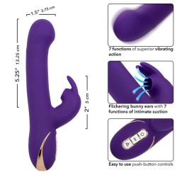 jack rabbit vibrateur et stimulateur 7 niveaux de vibration et ondes stimulantes bleu