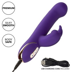jack rabbit vibrateur et stimulateur 7 niveaux de vibration et ondes stimulantes bleu