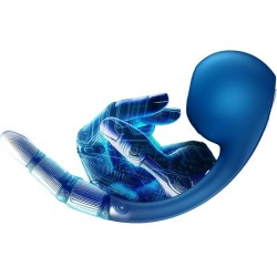 pro+ wave 4 stimulateur point g et impulsion d'air application gratuite bleu foncé