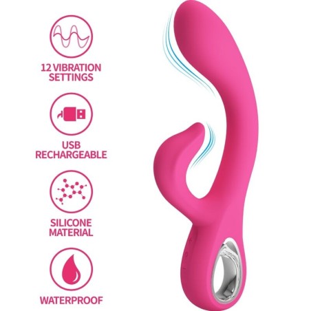 vibrateur fritz rabbit 12 vibrations rose