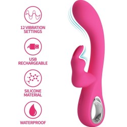 vibrateur novak rabbit 12 vibrations rose