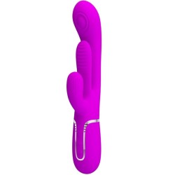 shania triple rabbit vibrateur multifonction rose
