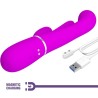 shania triple rabbit vibrateur multifonction rose