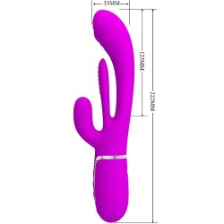 shania triple rabbit vibrateur multifonction rose