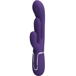 shania triple rabbit vibrateur multifonction violet