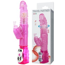 partenaire de voyage rotateur haut et bas lapin rose